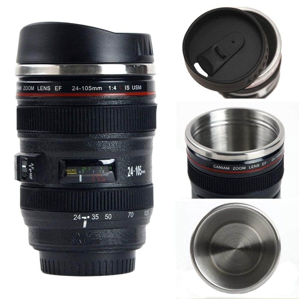 Best Camera Lens Stainless Steel Travel Coffee Mug, Cup