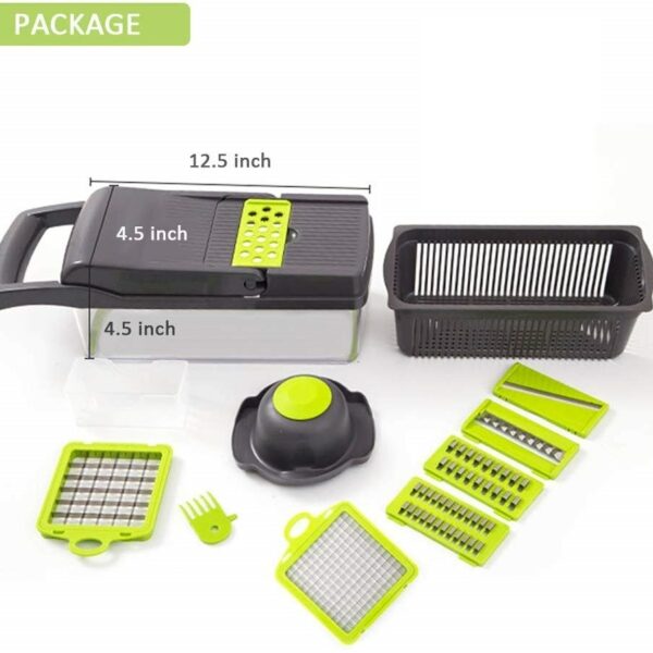 2020 New High Quality German Blades Multi Function Vegetable Cutter & Mandoline Slicer Adjustable 304 Stainless Steel Blades Onion Fruits Fries Tomato Cucumber Cheese Potato Fry Carrot Veggie Machine | Best Quality Mandoline Shredder| Vegetable Chopper Grater Salad Potato Chip Maker | Thin Thick Coarse Wave Strips Cut