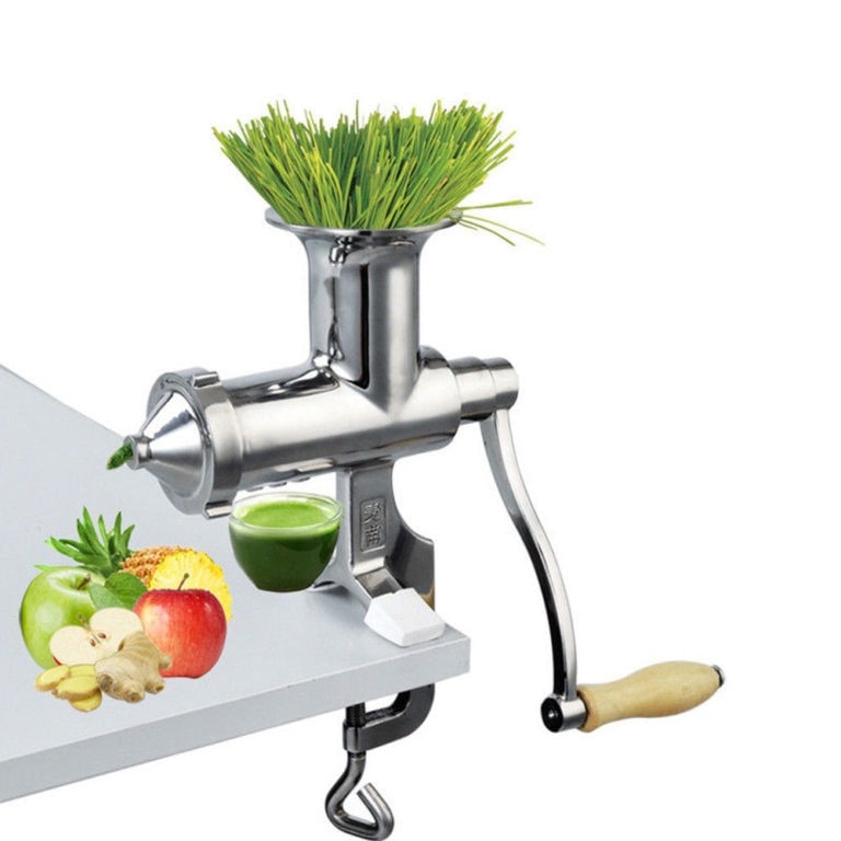 Heavy Duty Stainless Steel Manual Hand Crank Herb, Vegetable & Wheatgrass Juicer | Commercial & Home
